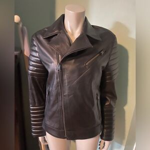 100% Leather Men's Black Jacket